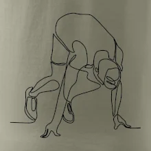 Běžec na startu jedním tahem