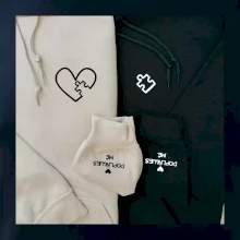 Párova mikina - srdce puzzle doplňuješ mě