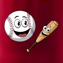 Parové triko - baseballová pálka a míček