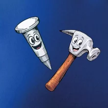 Parové triko - Kladivo a hřebík