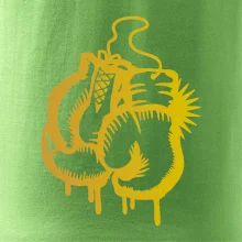 Box rukavice - zlatý potisk