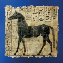 Egyptské hieroglyfy kůň Egyptské hieroglyfy kůň