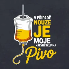 V případě nouze je moje krevní skupina pivo
