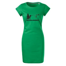 Disc golf - žena černý obrázek