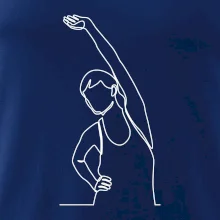 Protahující se žena jedním tahem