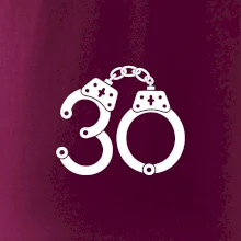 Narozeninové tričko pro policajta - pouta 30