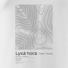 Lysá hora - vrstevnice v obdélníku