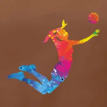 Volejbalistka splash s míčem