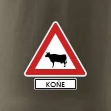Dopravní značka - Pozor koně / kráva