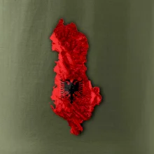 Mapa Albánie reliéf hor