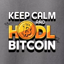 3D nápis Keep Calm and HODL Bitcoin