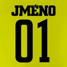 Fotbalový dres - vlastní jméno a číslo