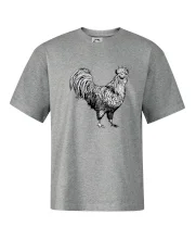 Kohout kreslený černobílý