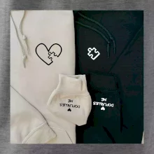 Párova mikina - srdce puzzle doplňuješ mě