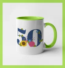 Květinové číslo kreslené - 50