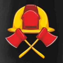 Hasičská helma a sekera