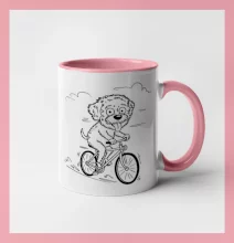 Lagotto romagnolo karikatura na kole černá