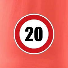Dopravní značka - omezení rychlosti 20