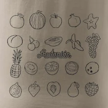 Frutarián ovoce ve čtverci