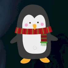 Tučňák se šálou