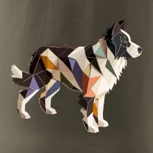 Border colie slepená z papíru