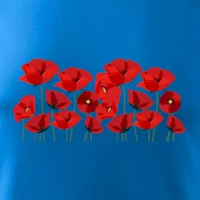 Vlčí mák v řadě