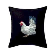 Slepice kreslená bílá