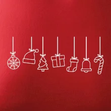 Rodinná vánoční trička  - Vánoční ozdoby na provázku