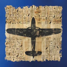 Egyptské hieroglyfy letadlo