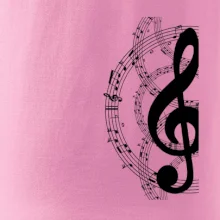 Houslový klíč a noty