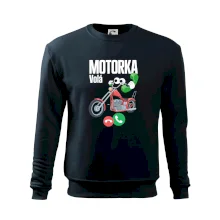 Karikatura motorka chopper volá