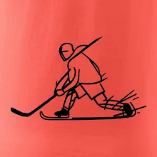 Kreslený hokejista tučnou fixou