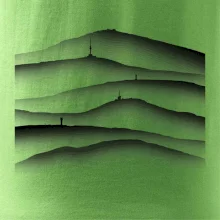 Stínované siluety Českých hor