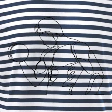 Fitness muž jedním tahem