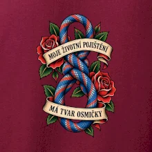 Horolezecké pojištění ve tvaru osmičky
