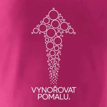 Vynořovat pomalu šipka vzhůru vytvořená z potápěčských bublinek
