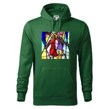 Vitráž - Ježíš a kříž