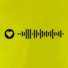 Zamilovaný Spotify kód na prsu