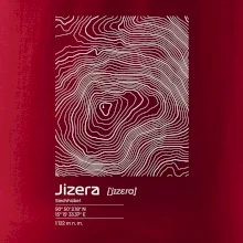 Jizera - vrstevnice v obdélníku
