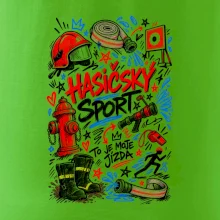 Hasičský sport - kreslené vybavení a terč
