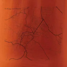 Černobílá mapa Kralupy nad Vltavou