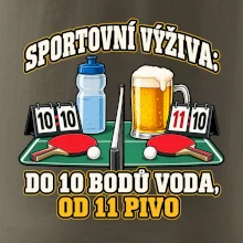 Sportovní výživa -  do 10 bodů voda, od 11 pivo