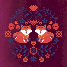 Folklor - dvě lišky