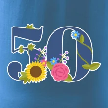 Květinové číslo kreslené - 50