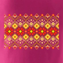 Ukrajinský vzor  - Červené květiny