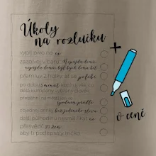 Triko na rozlučku s úkoly pro ženicha - lineární