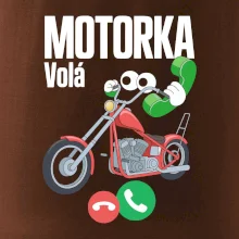 Karikatura motorka chopper volá