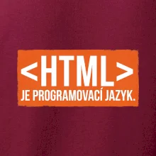 HTML JE PROGRAMOVACÍ JAZYK
