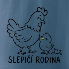 Slepičí rodina s kuřátkem