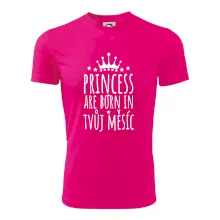 Princesses are born in (vlastní nápis měsíc narození)
